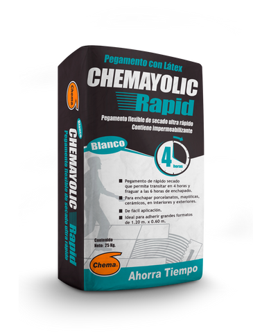 Chemayolic Rapid adhesivo cementicio secado rápido 25 kg