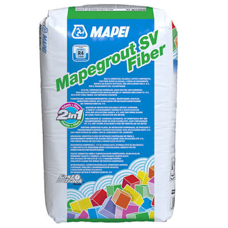 Mapegrout SV Fiber – Mortero Estructural R4 Fibrorreforzado (25 kg)